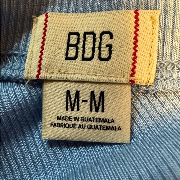 Urban Outfitters BDG Shannen Off-The-Shoulder Long Sleeve Tee in Blue - Picture 8 of 9